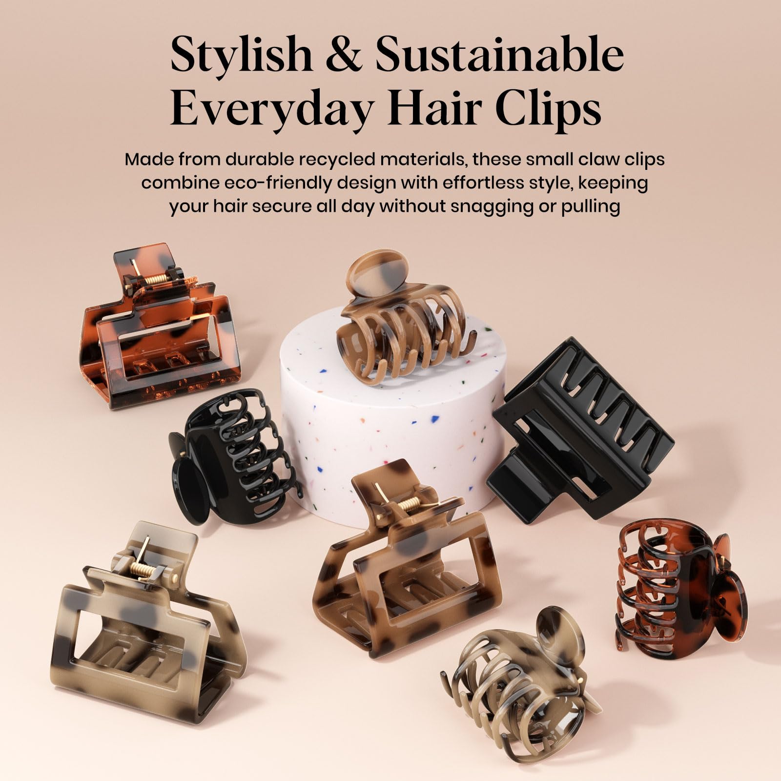 Oeusnael clips next to coin showing size comparison and easy portability benefit