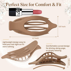 Oeusnael clip held in hand to show size and lightweight convenience for travel