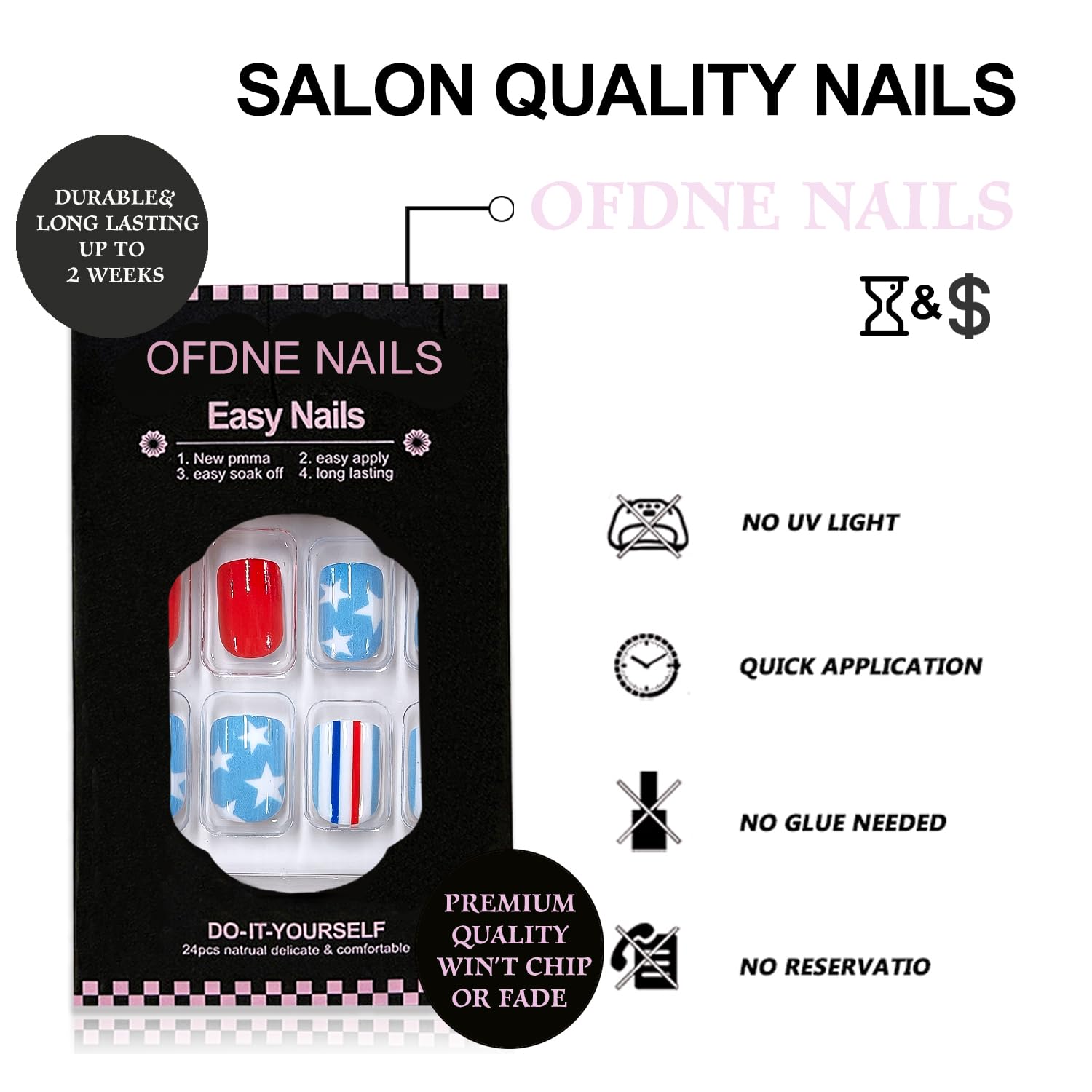 OFDNE close-up of stars and stripes design highlighting crisp detail and festive style