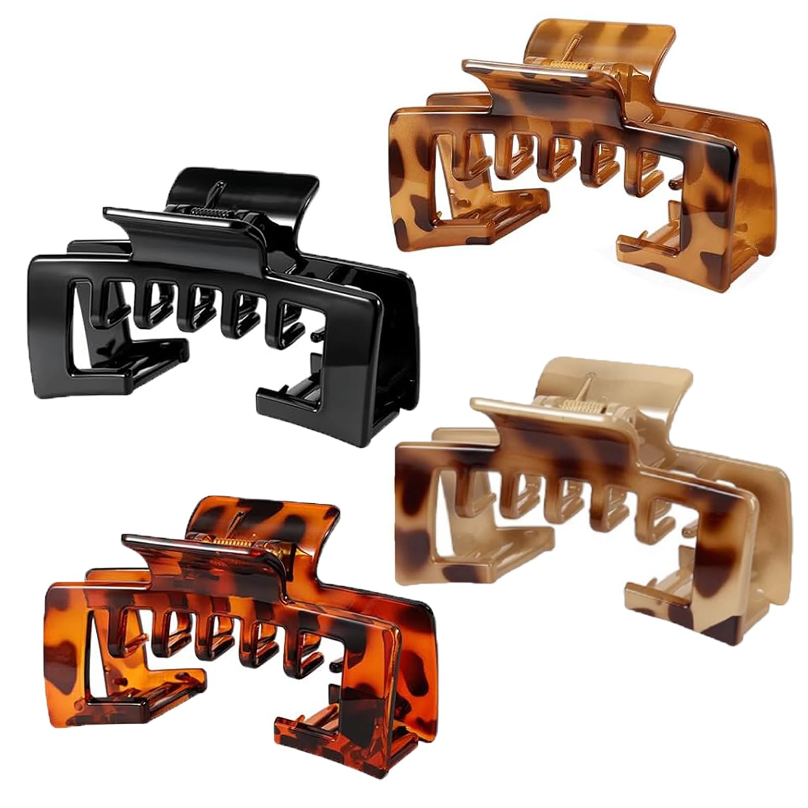 OFIGAS clips used in different hairstyles showing versatile styling options