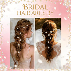 OGDE clips used in a half-up hairstyle adding floral sparkle and polish