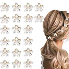 OGDE front view of 20-piece daisy pearl clips showing elegant set and value