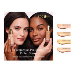 Ogee split face before and after showing subtle coverage benefit