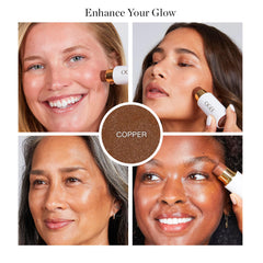 Ogee bronzer texture swatch highlighting creamy blendability for seamless finish