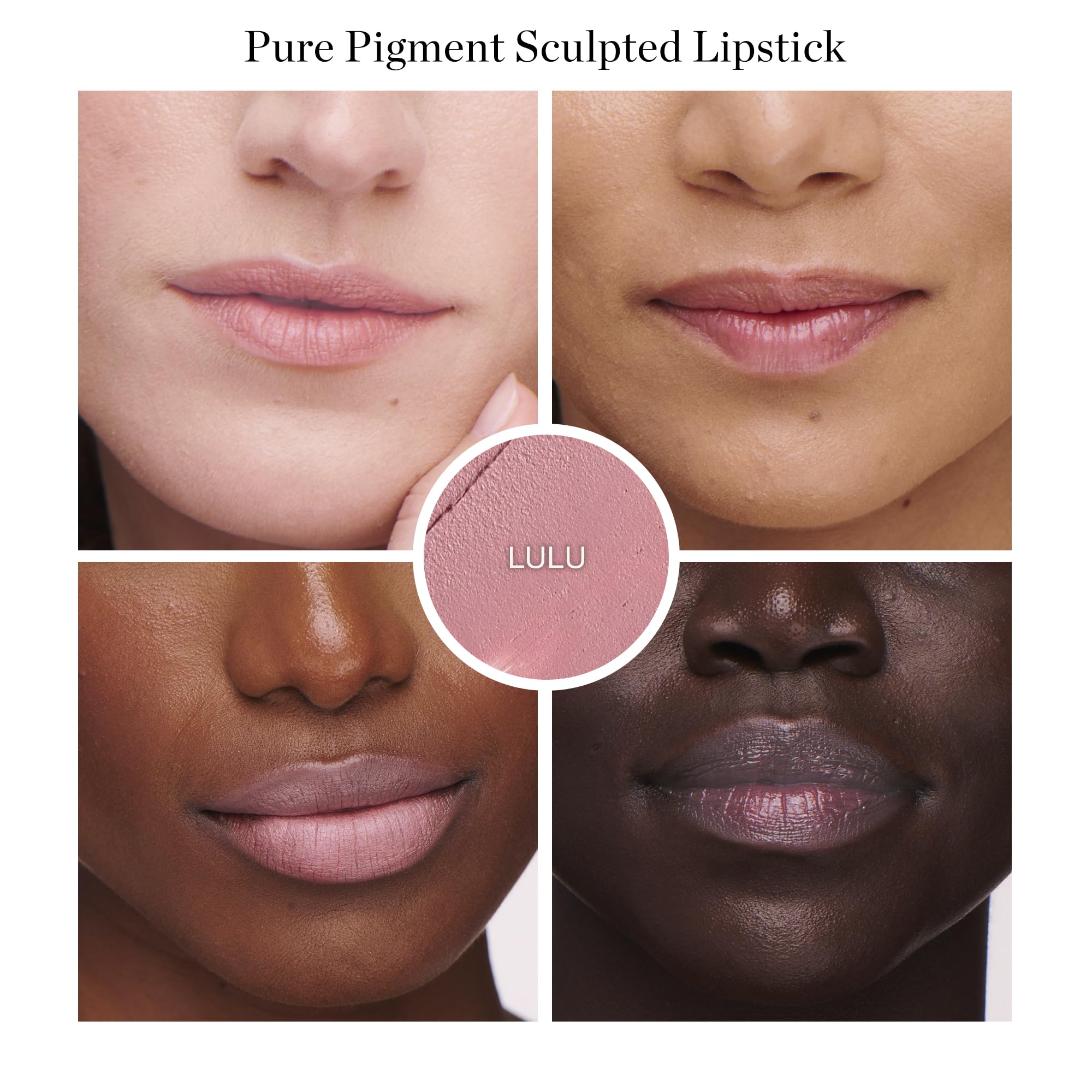 Ogee lipstick Lulu close-up of bullet texture highlighting smooth creamy application