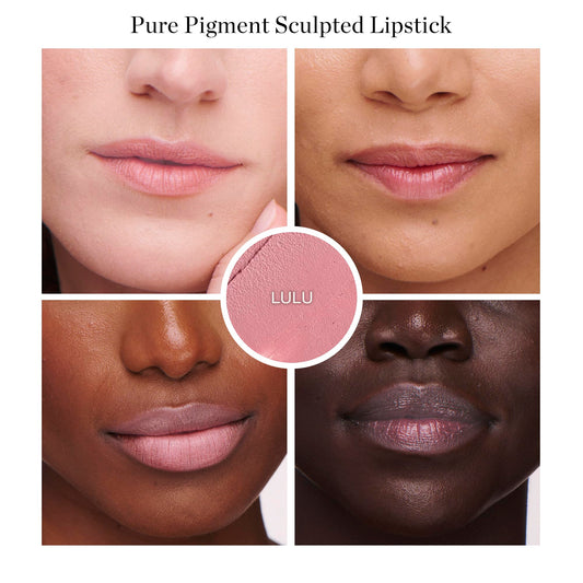 Ogee lipstick Lulu close-up of bullet texture highlighting smooth creamy application