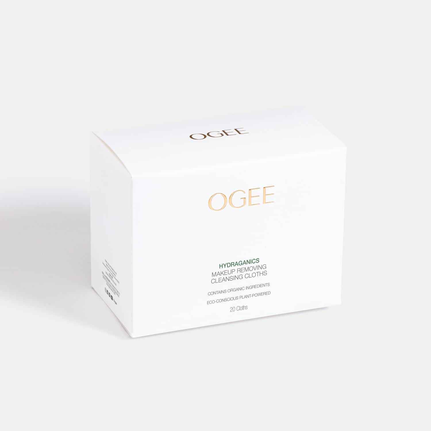 Ogee wipe next to credit card showing compact portable size