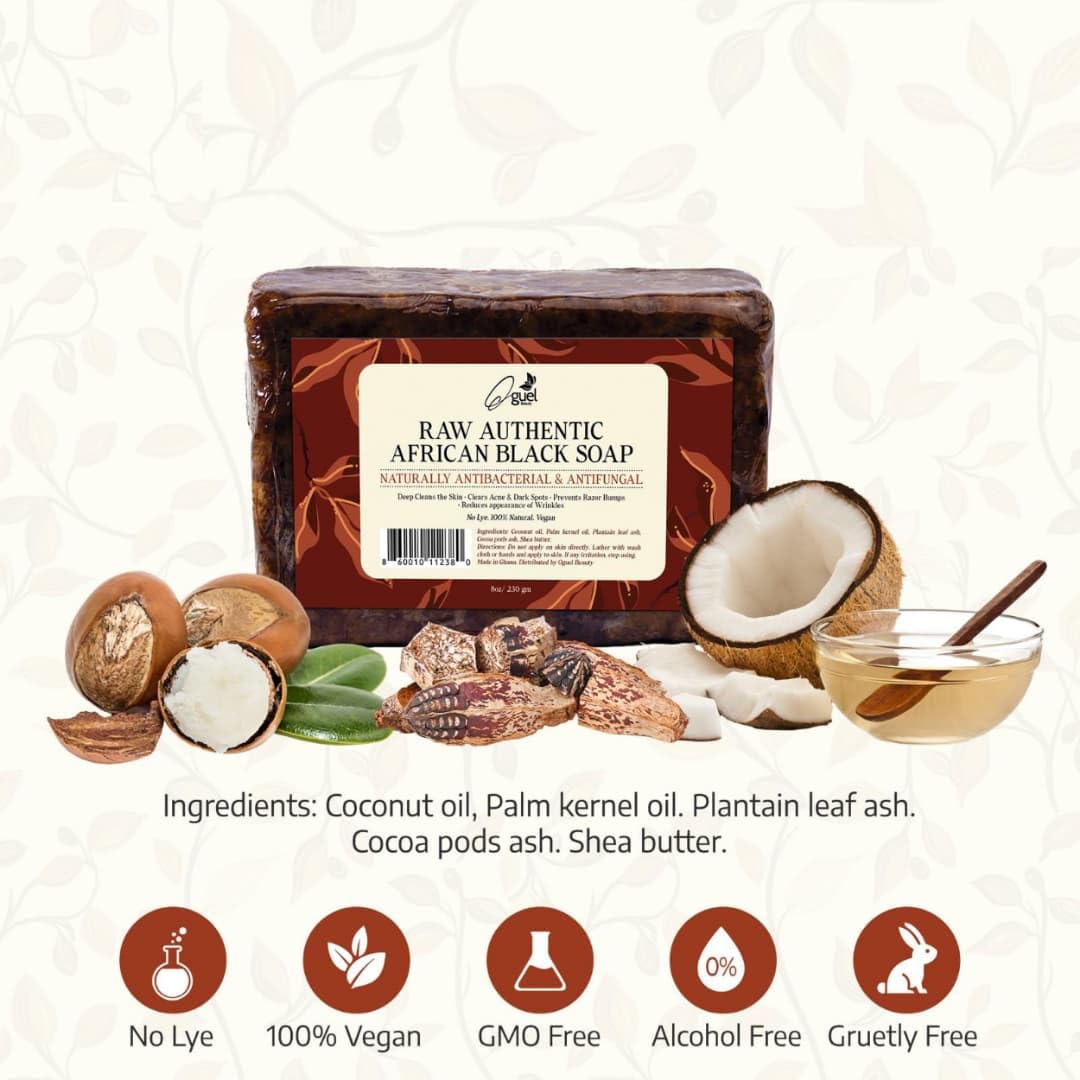 Oguel Beauty soap staged in a bathroom lifestyle scene promoting daily routine simplicity benefit