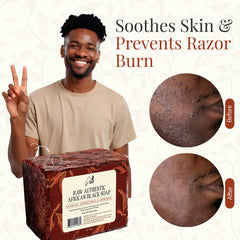 Oguel Beauty ingredients flatlay with shea, coconut, cocoa ash highlighting nourishing benefit