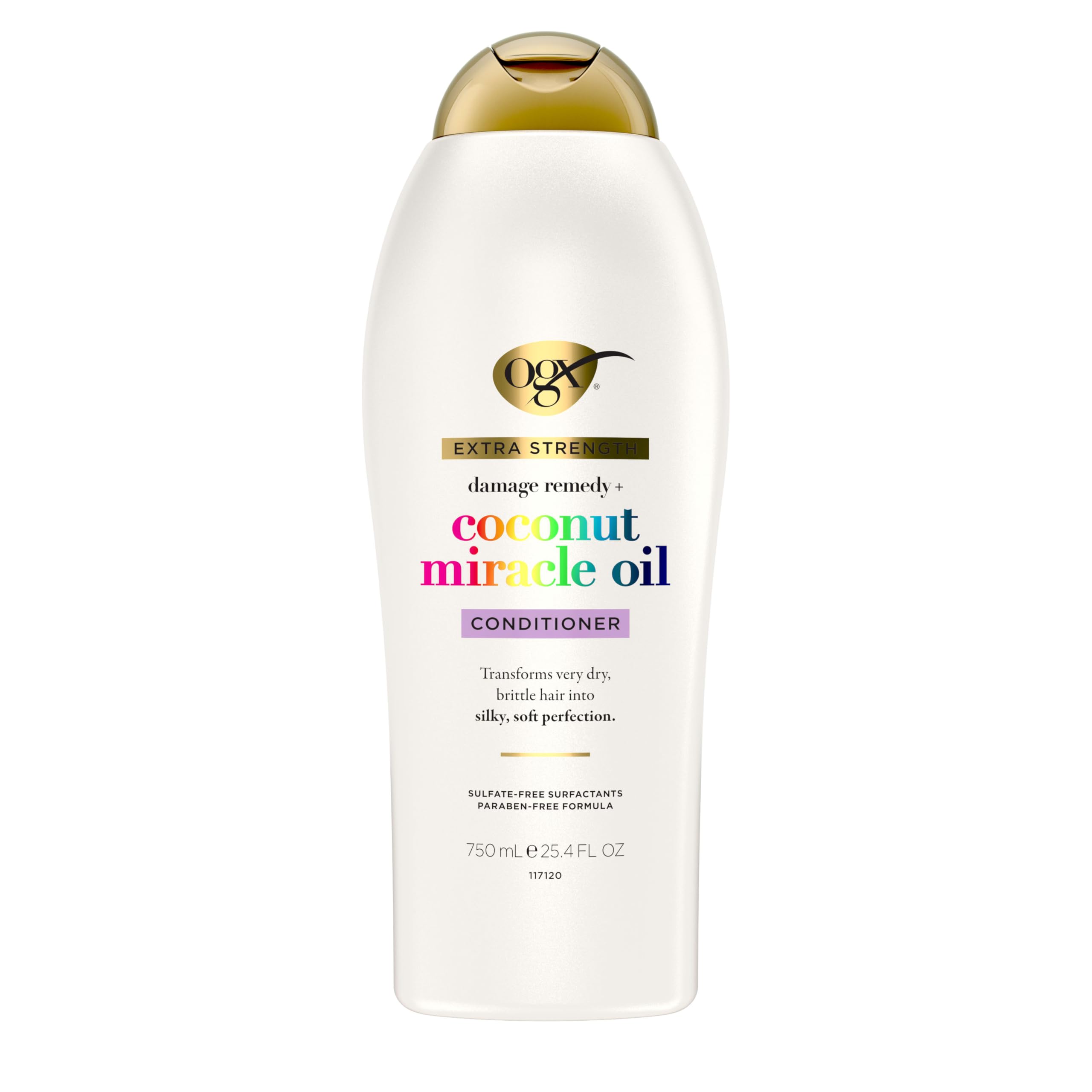 OGX after-use shiny smooth hair demonstrating improved manageability and shine