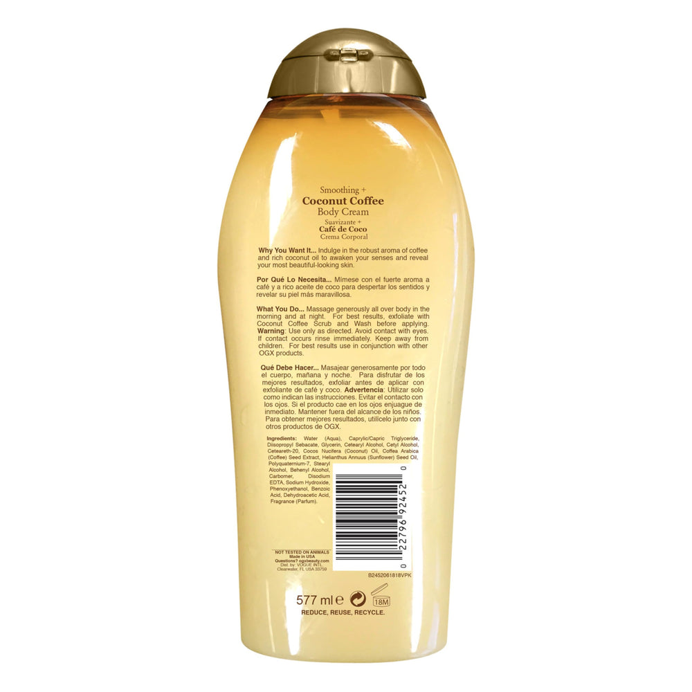 OGX application on arm lifestyle shot showing visible smoothing and instant hydration