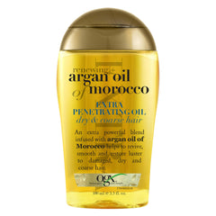 OGX bottle front packaging showing product benefits and shine