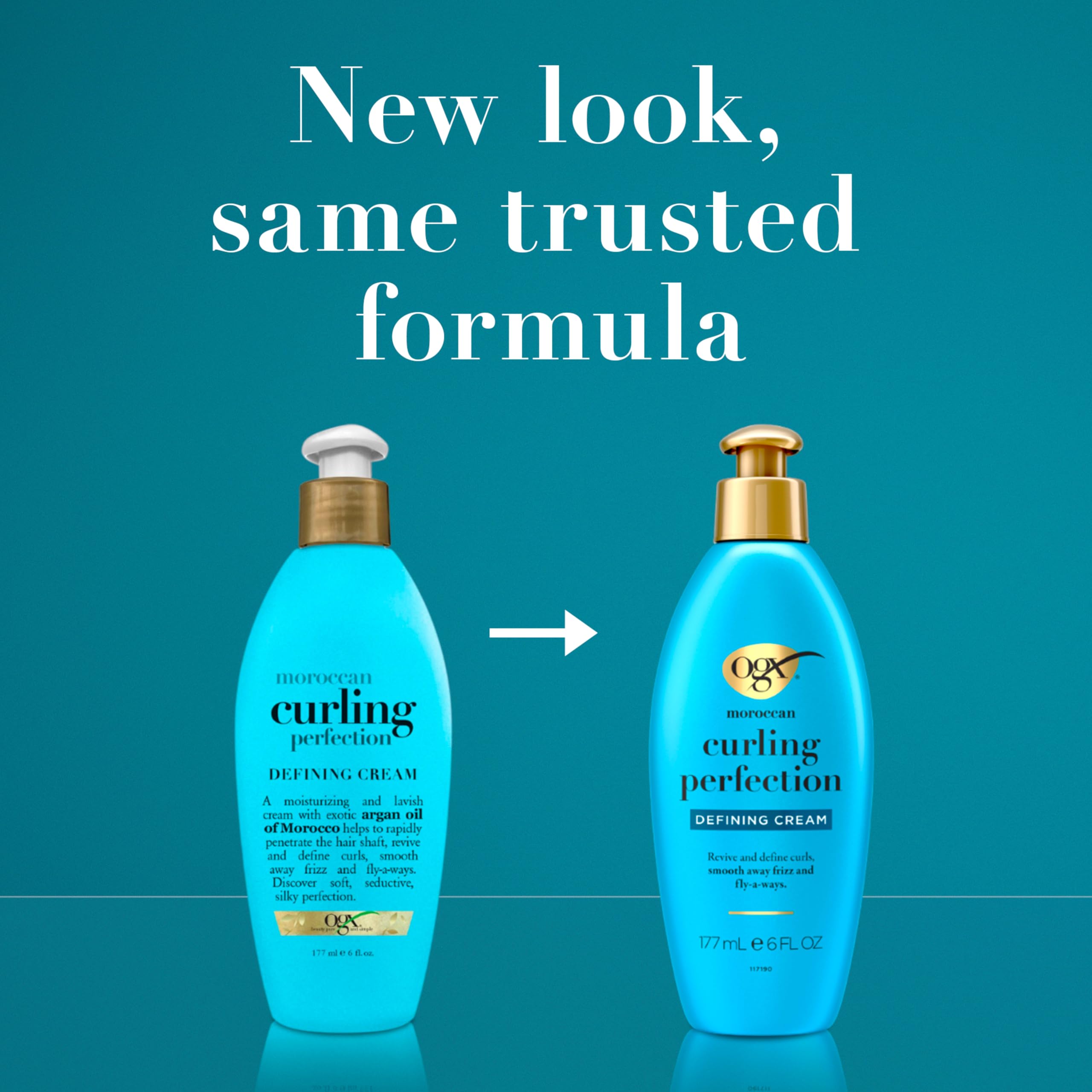 OGX styling cream on hands demonstrating easy application benefit