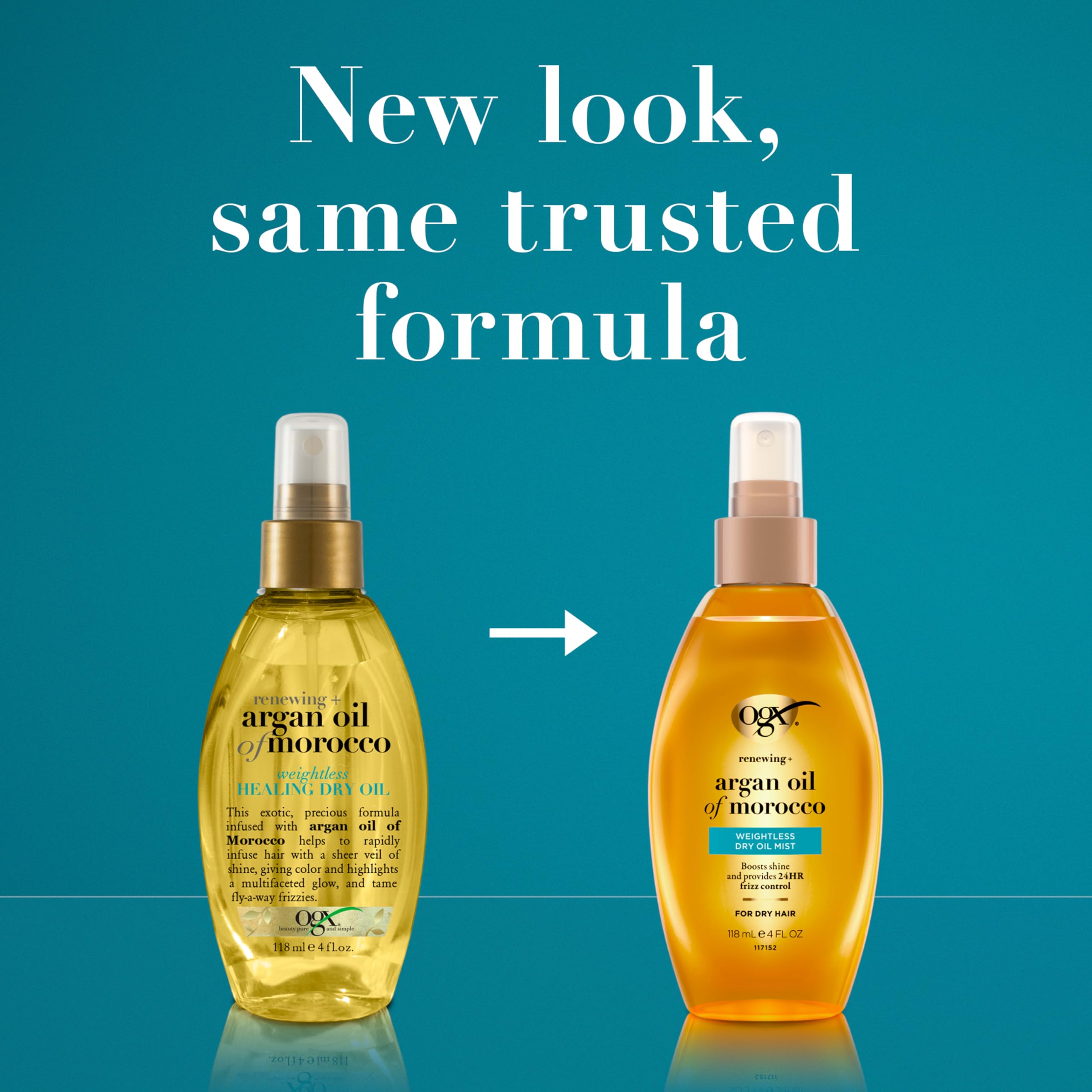 ogx texture drop on hand highlights lightweight, non-greasy feel