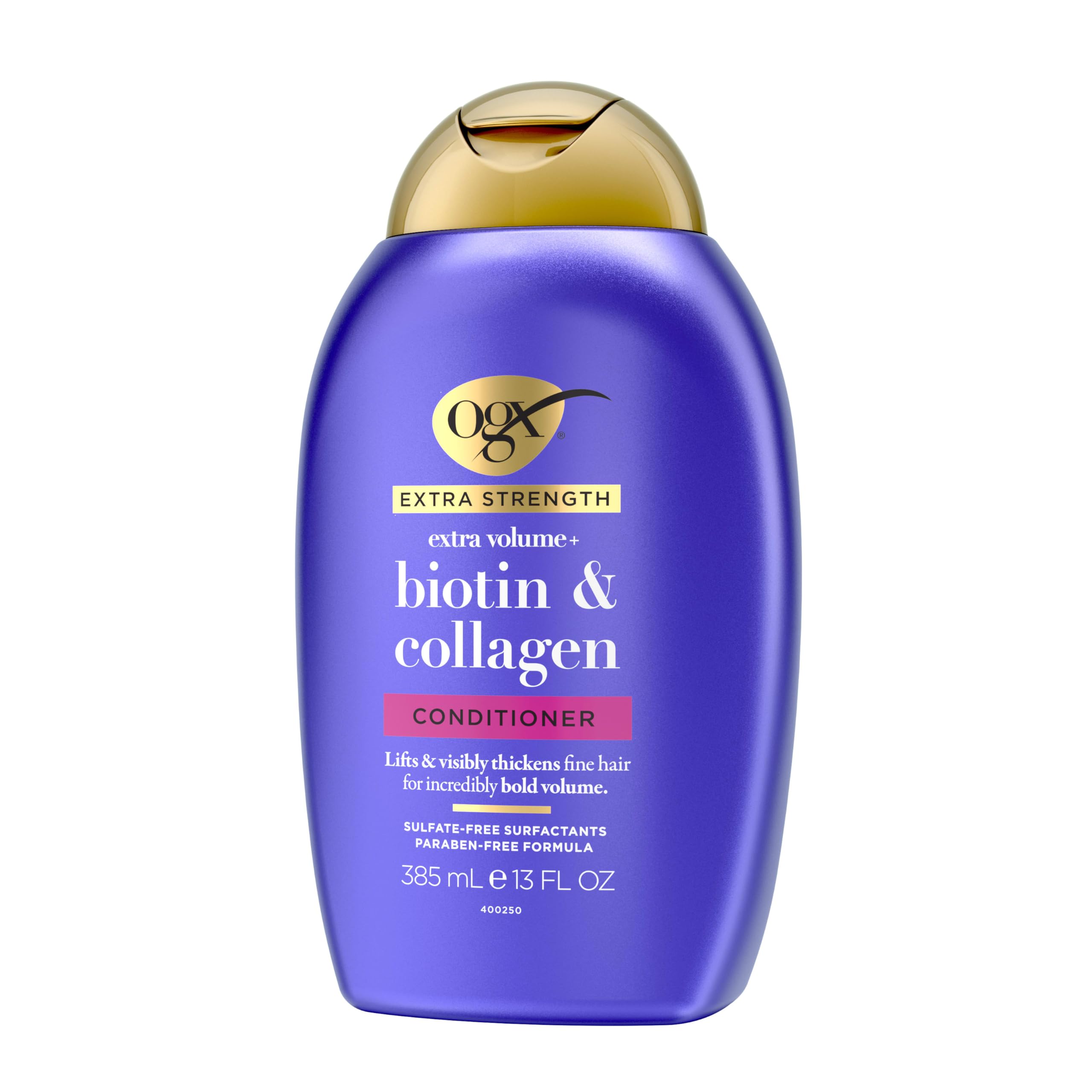 OGX after-dry result showing fuller-looking hair and natural movement