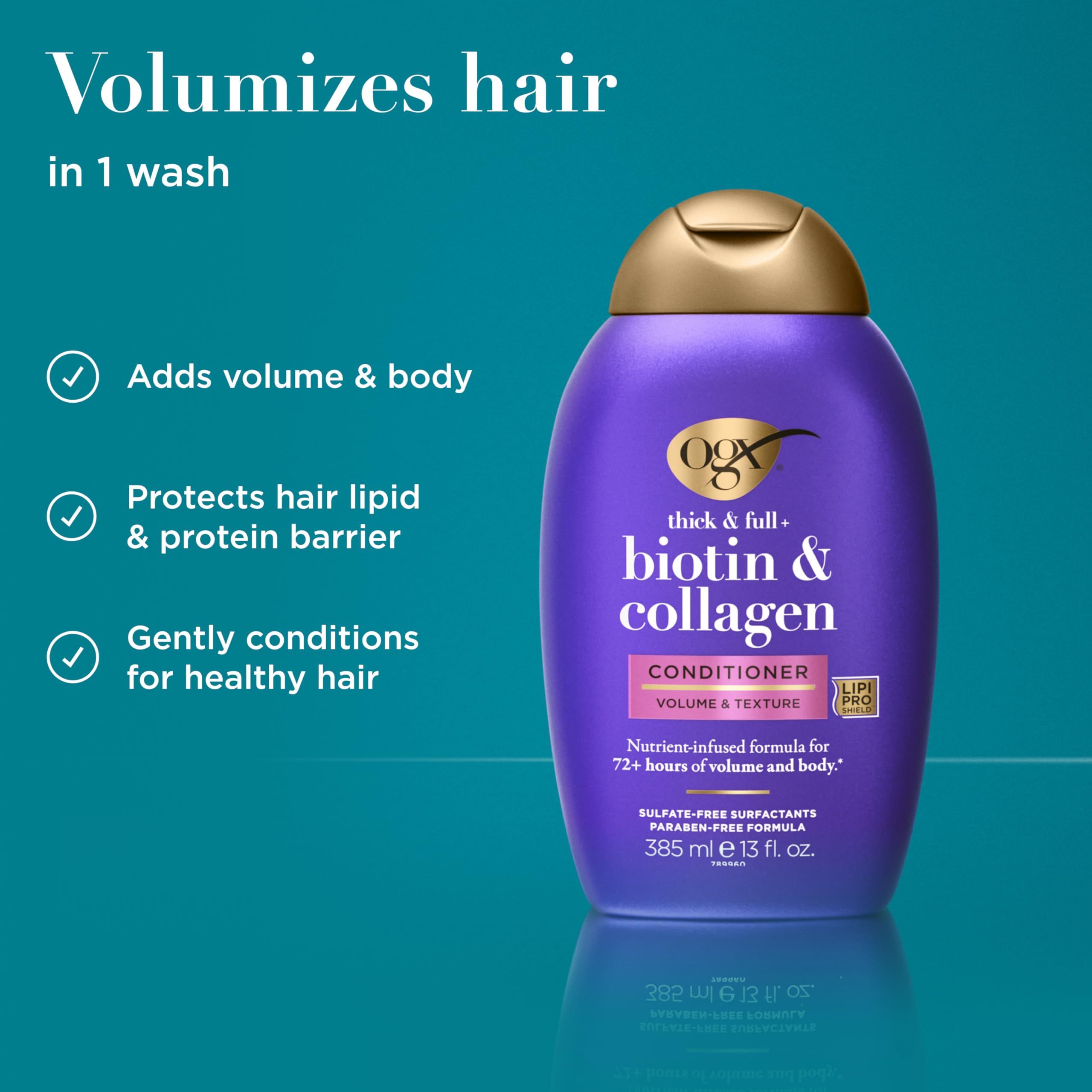 OGX creamy conditioner texture close-up for smooth conditioning