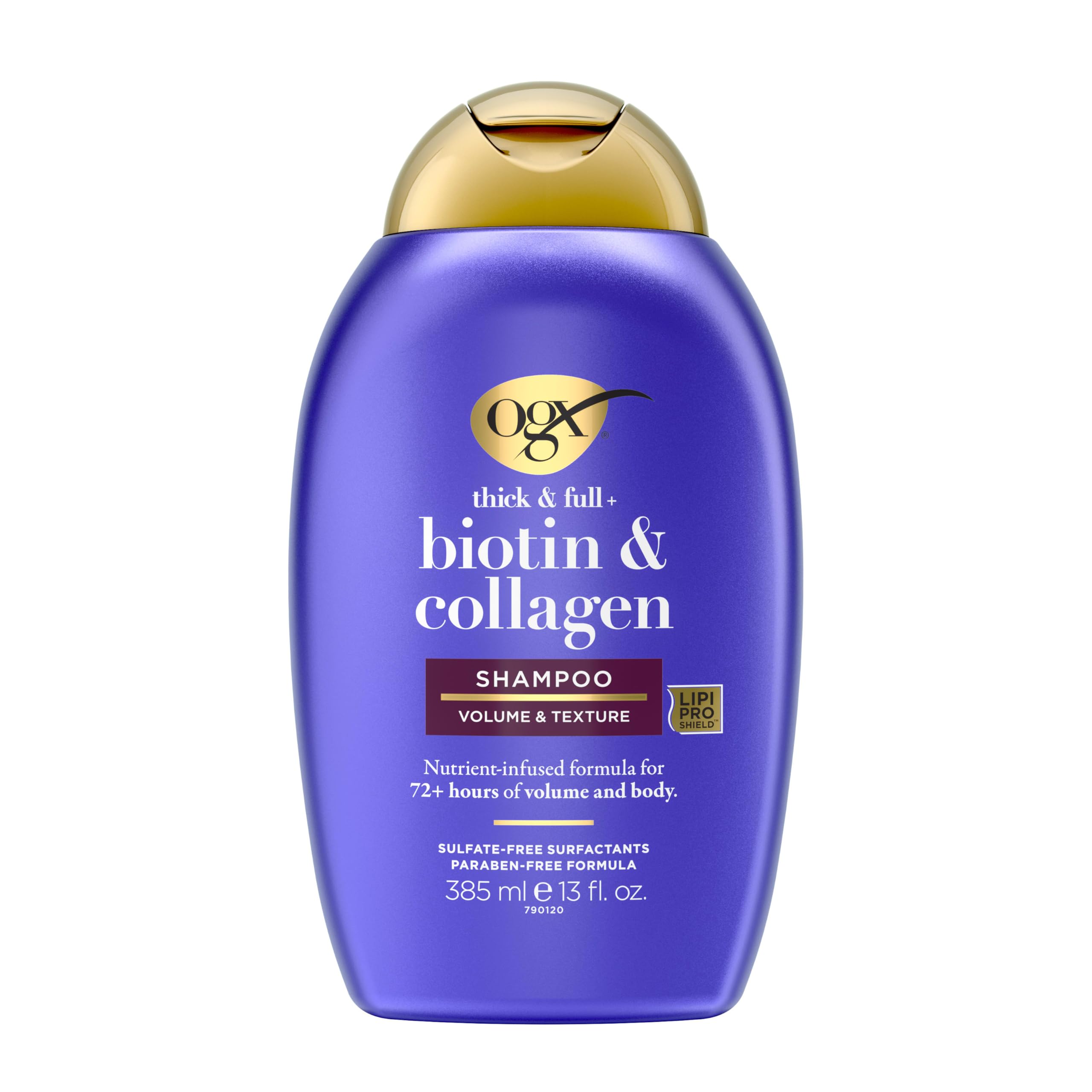 OGX front packaging showing product and volume boost benefit