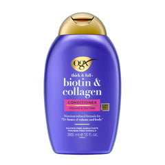 OGX bottle front showing brand and volumizing conditioner benefit