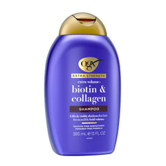 OGX bottle on bathroom shelf styled to show everyday routine benefit