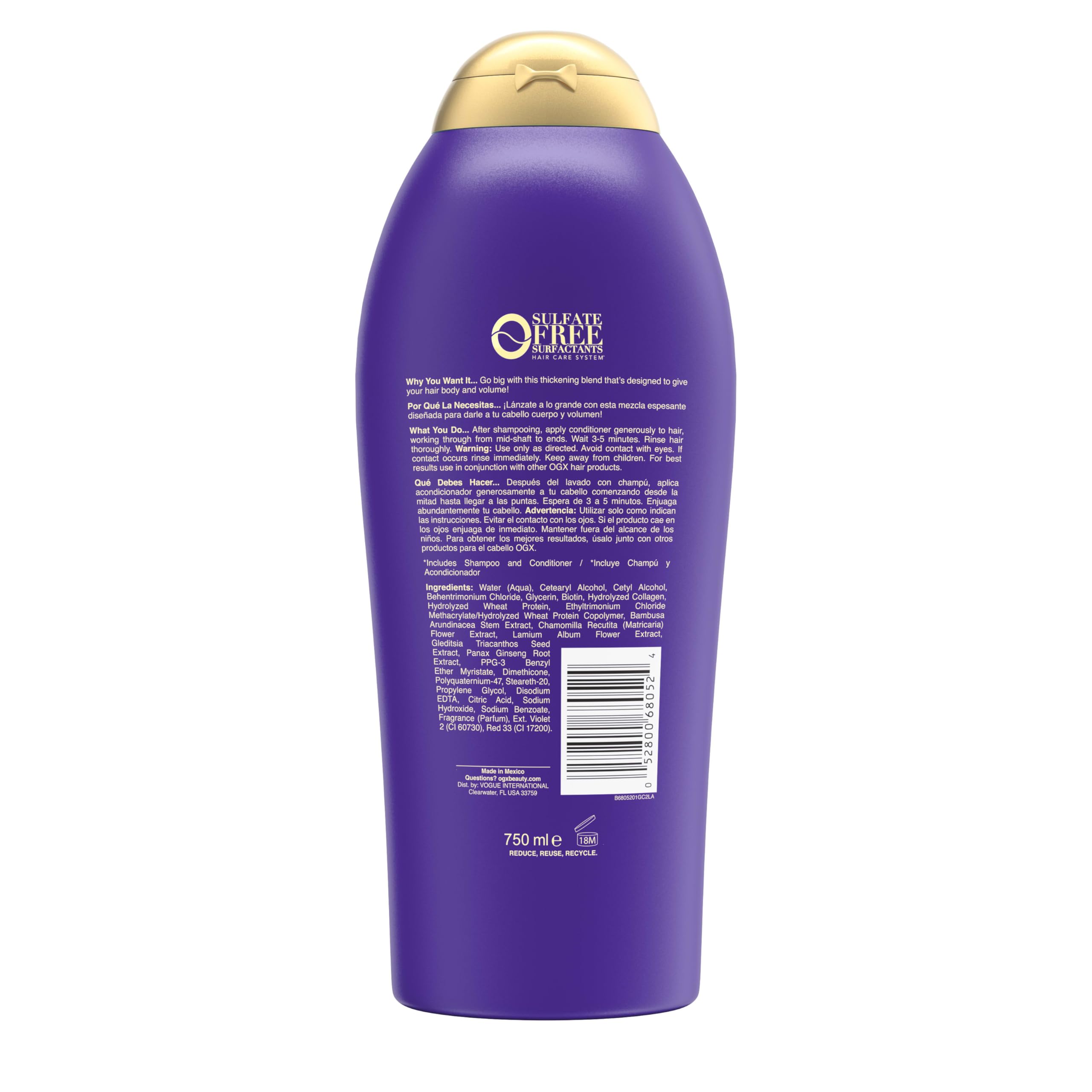 OGX conditioner on bathroom shelf in lifestyle scene for everyday grooming appeal