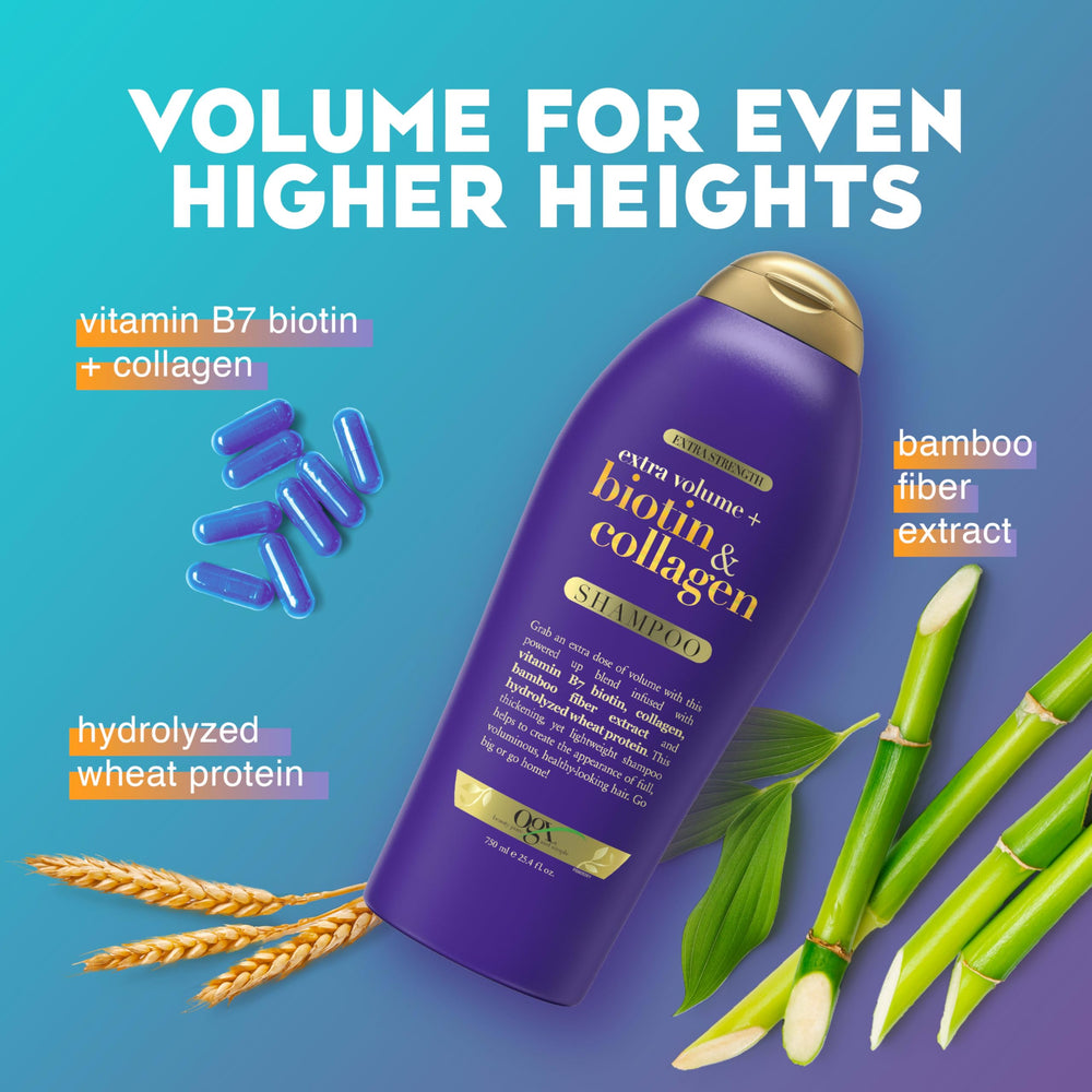 OGX shampoo lather on hand showing rich foam and cleansing benefit