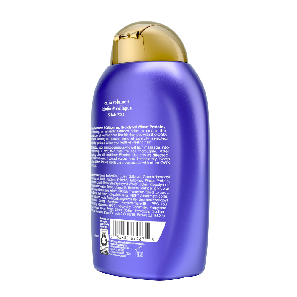 OGX lather texture close-up showing lightweight foam for gentle cleanse