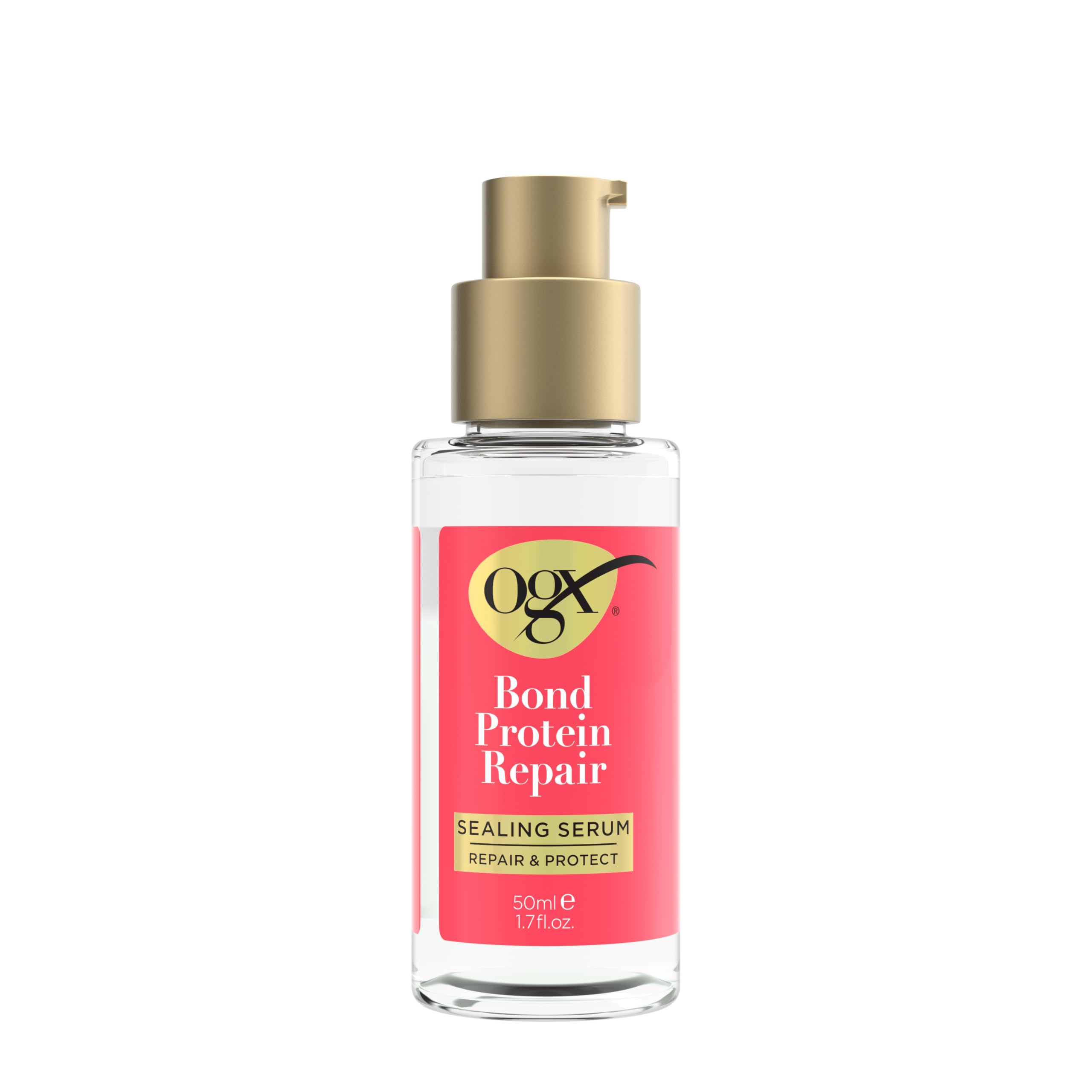 OGX front label showing product name and benefits for easy identification