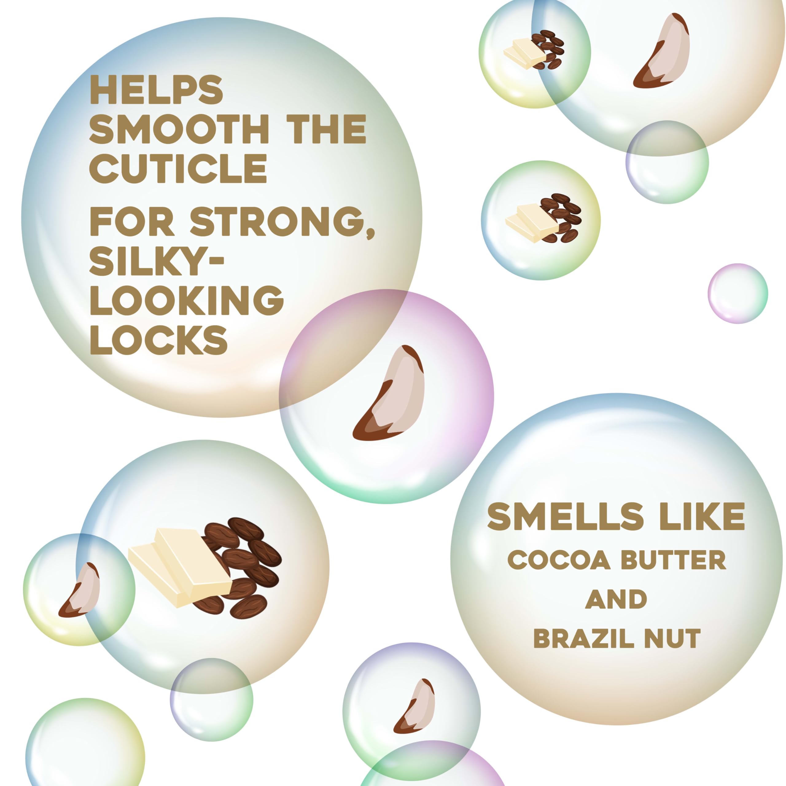 OGX bottle back label ingredients list showing keratin and oils
