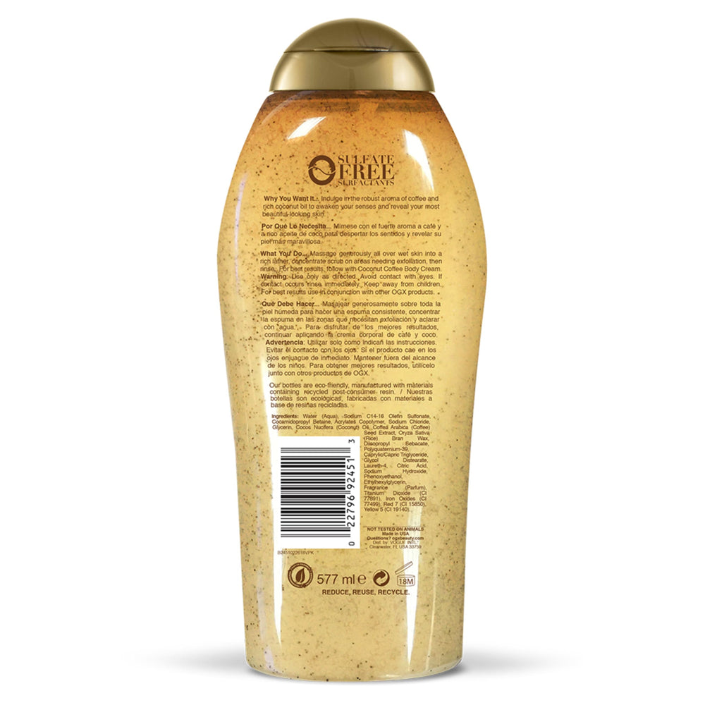 OGX paired with body cream showing post-shower hydration and softness