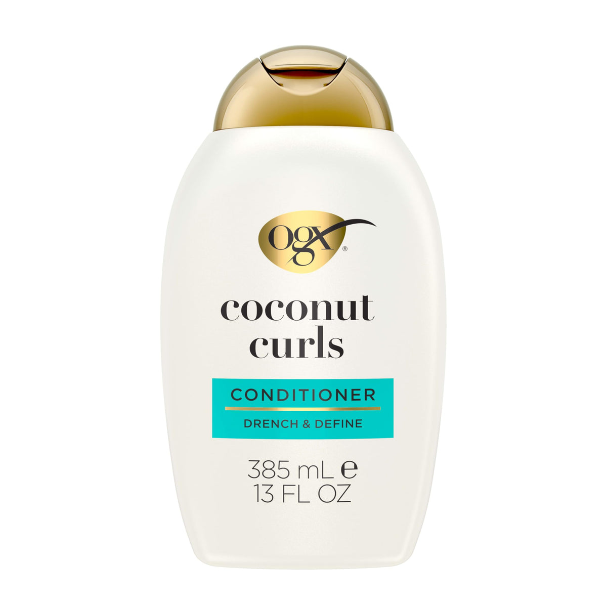OGX bottle front packaging showing product and curl benefits