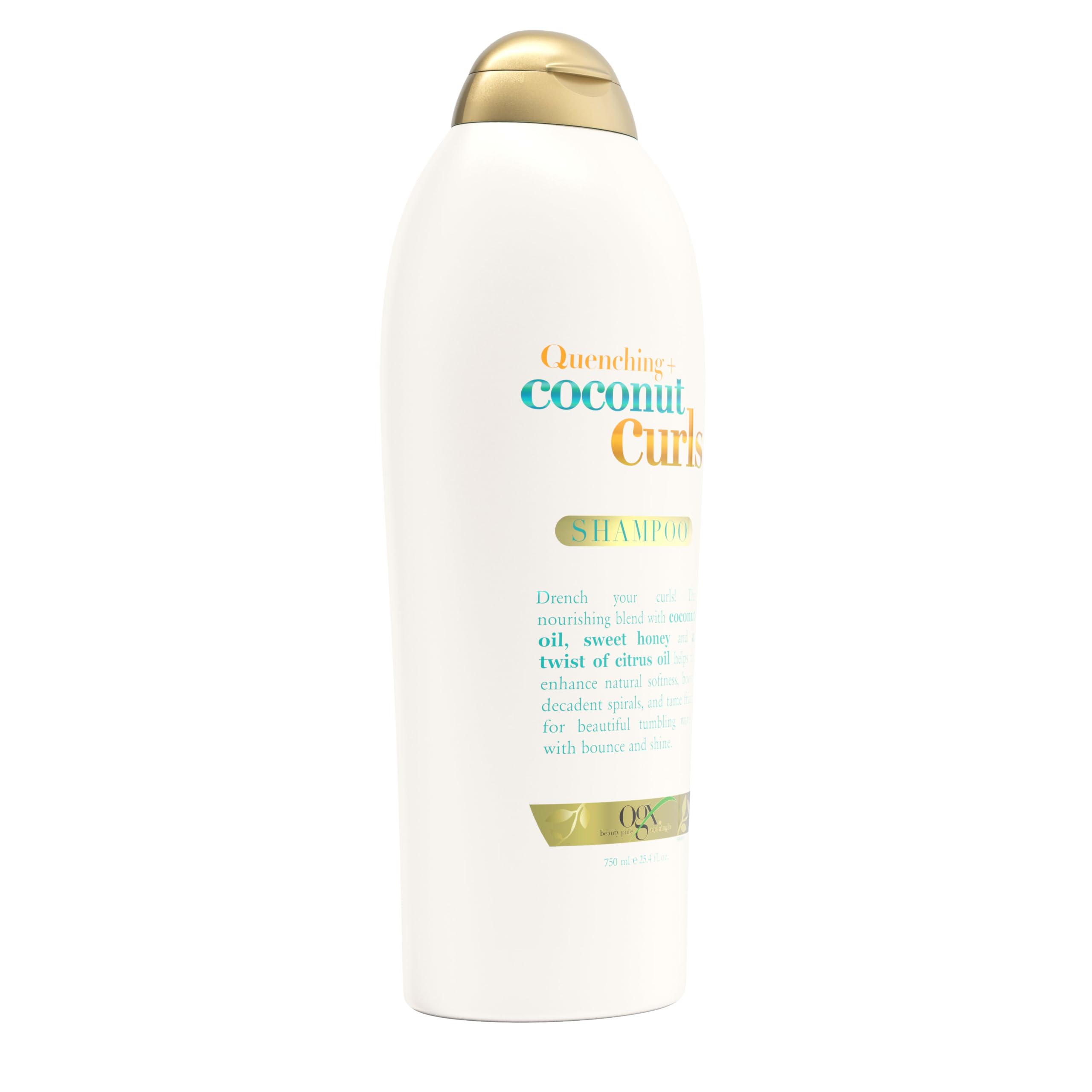 OGX shampoo in shower scene showing in-use hydration and frizz control