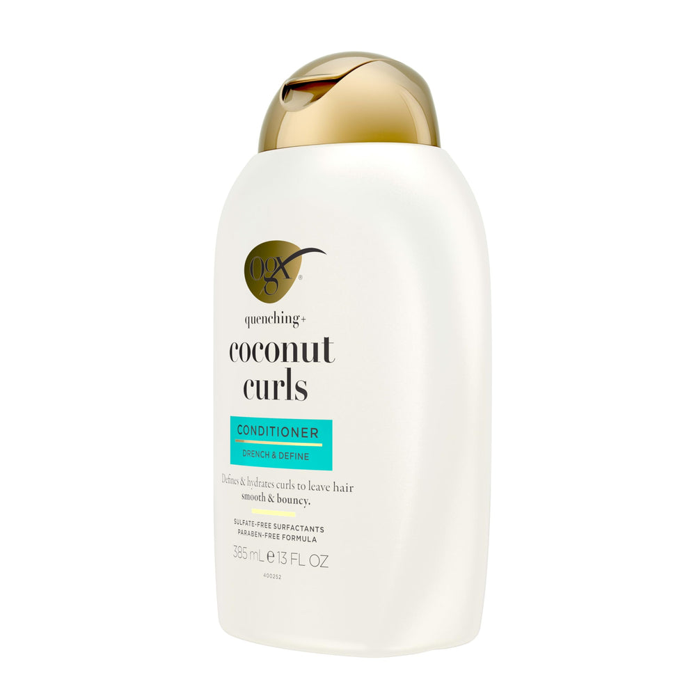 OGX conditioner being dispensed from bottle for easy application