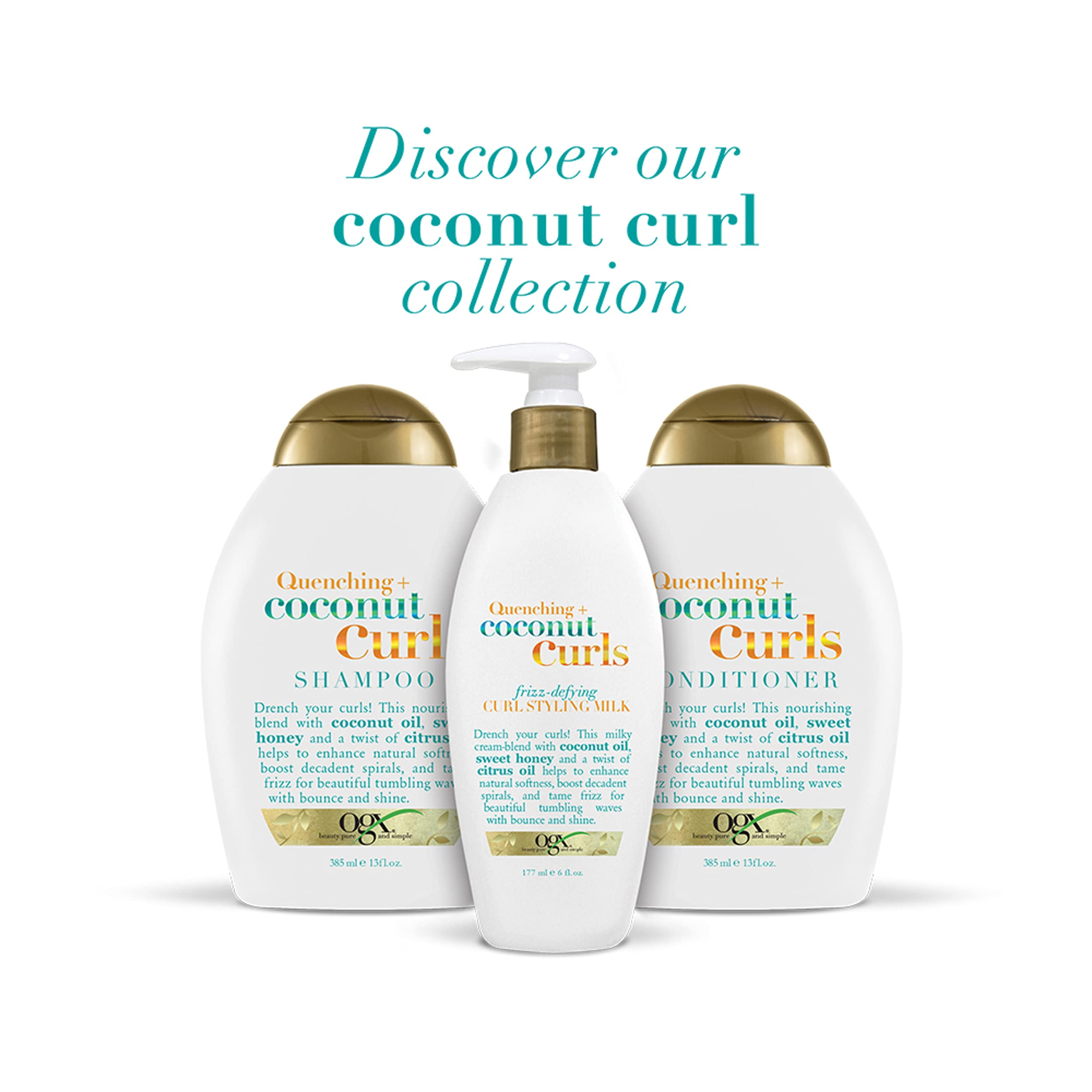 OGX scent imagery of coconut and white orange suggesting refreshing fragrance