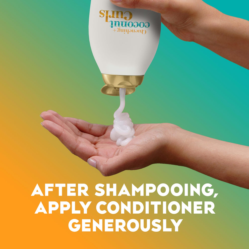 OGX conditioner texture close-up highlighting smooth hydration benefit
