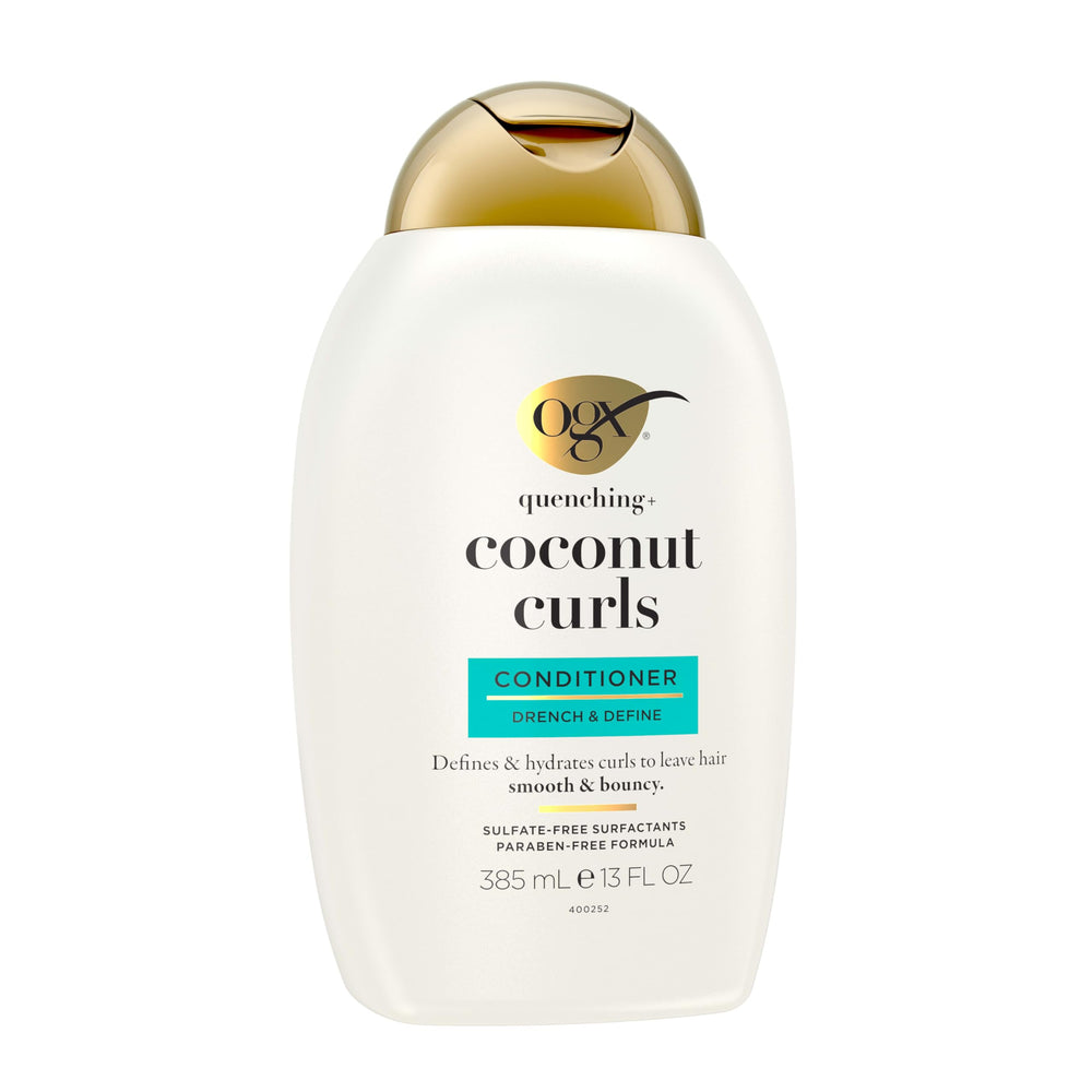 OGX conditioner creamy texture close-up demonstrating smooth slip