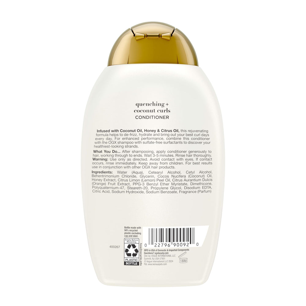 OGX Coconut Curls conditioner paired with matching shampoo for routine