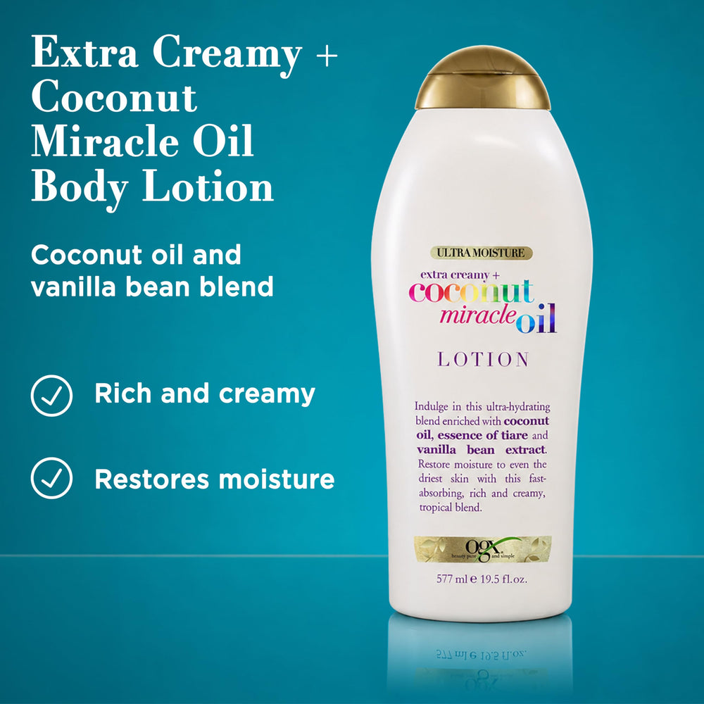 OGX label close-up highlighting product name and fast-absorbing benefit