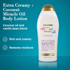 OGX label close-up highlighting product name and fast-absorbing benefit
