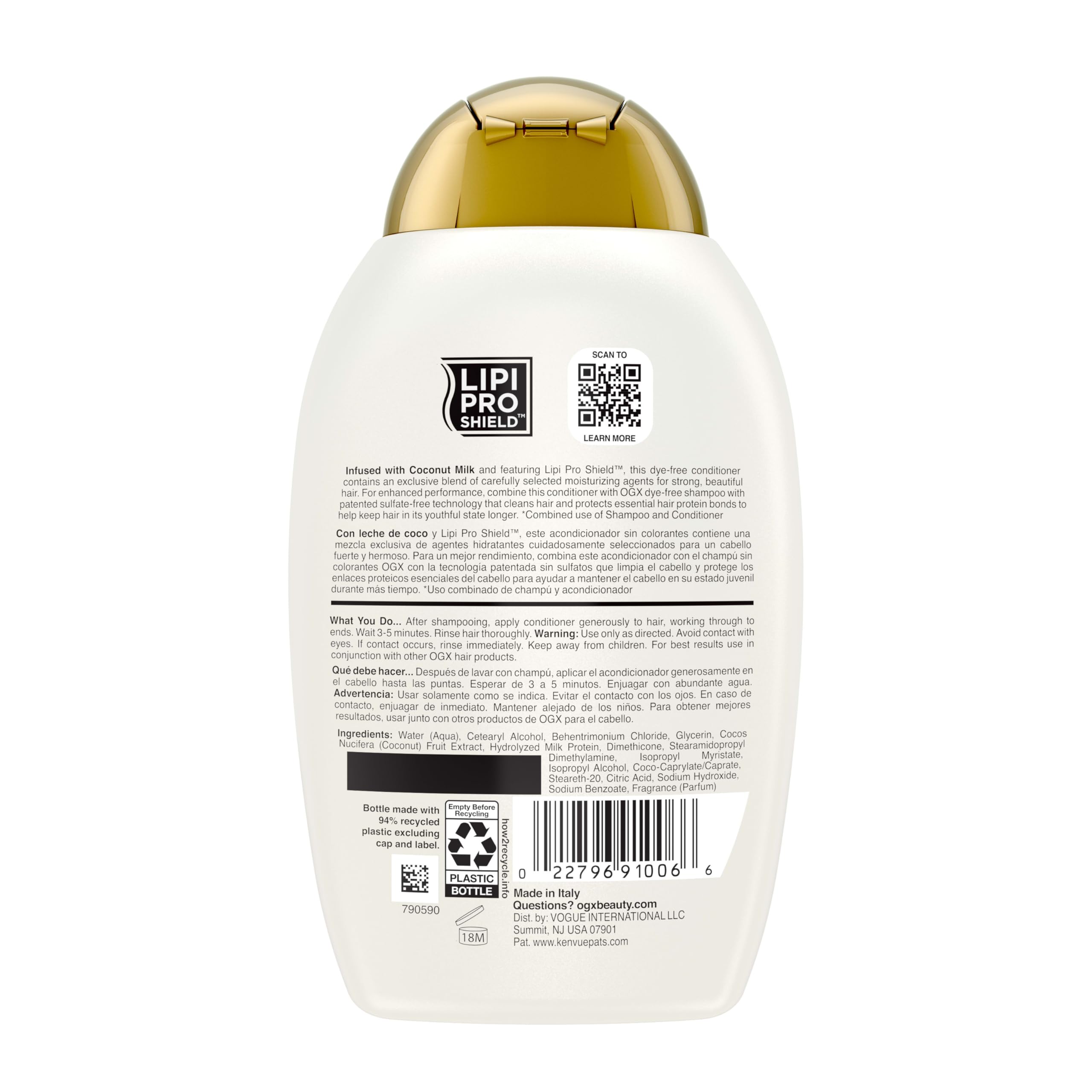 OGX cap and dispense detail showing easy controlled application benefit