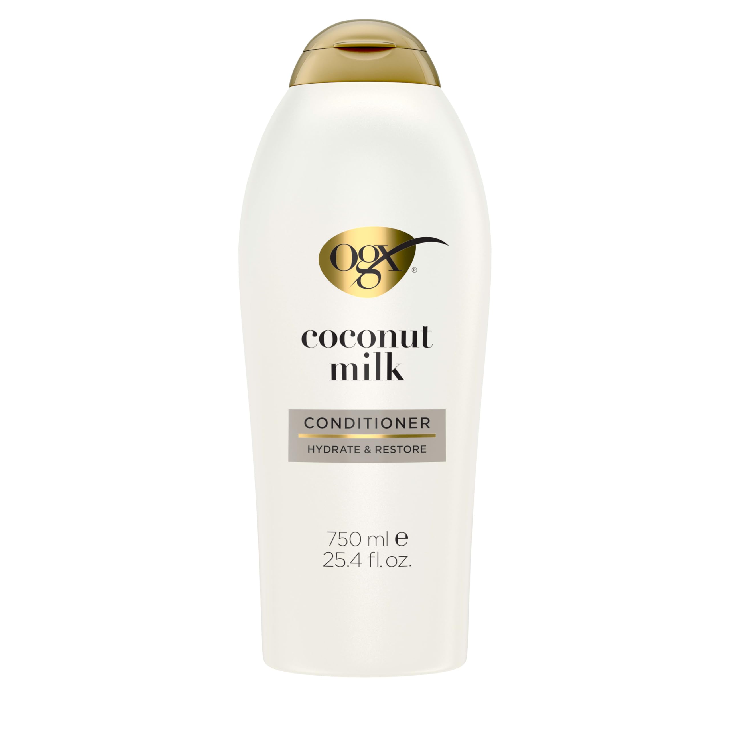 OGX bottle front view showing brand and hydrating conditioner benefits