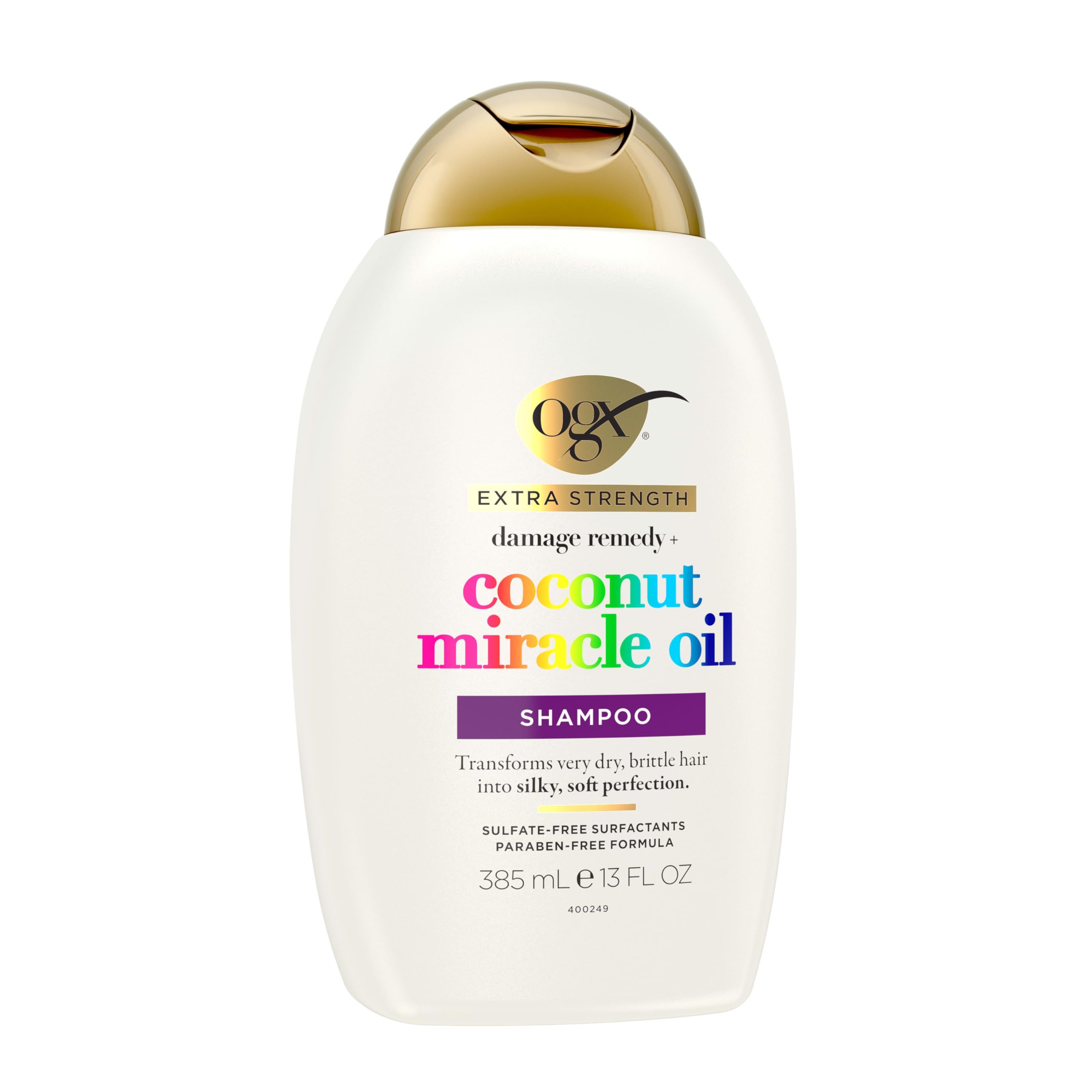 OGX after-wash hair result showing smoother, shinier strands