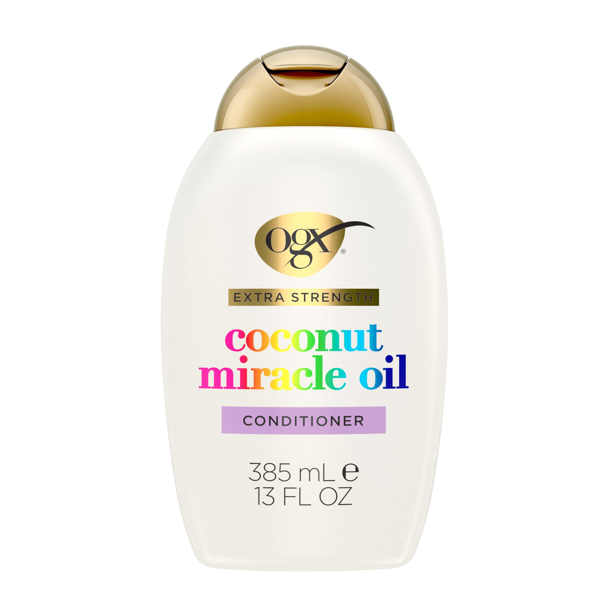 OGX front packaging bottle showing product and benefits