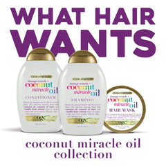 OGX bottle with fresh coconuts illustrating natural-inspired formulation