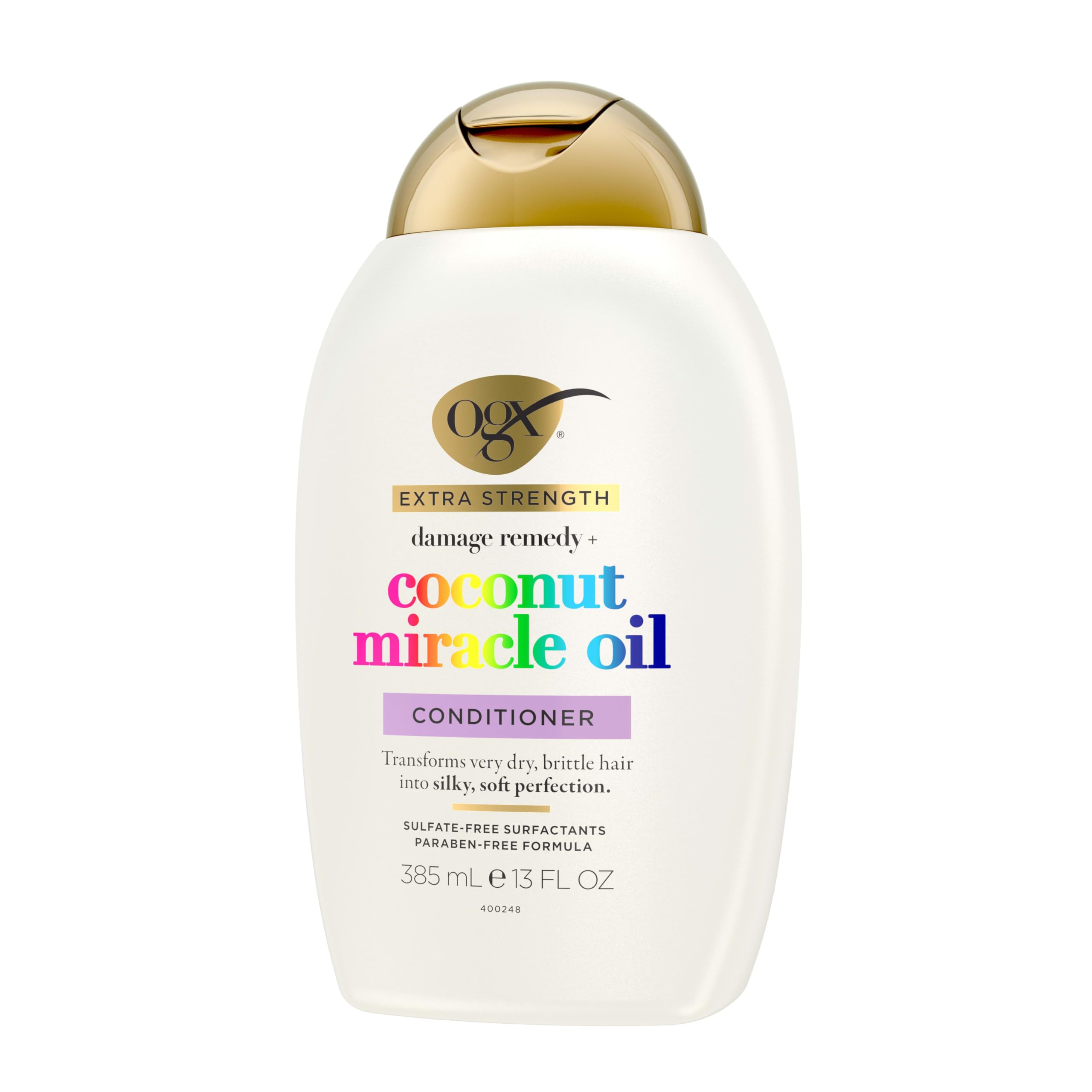 OGX bottle on bathroom vanity conveying a luxury haircare moment