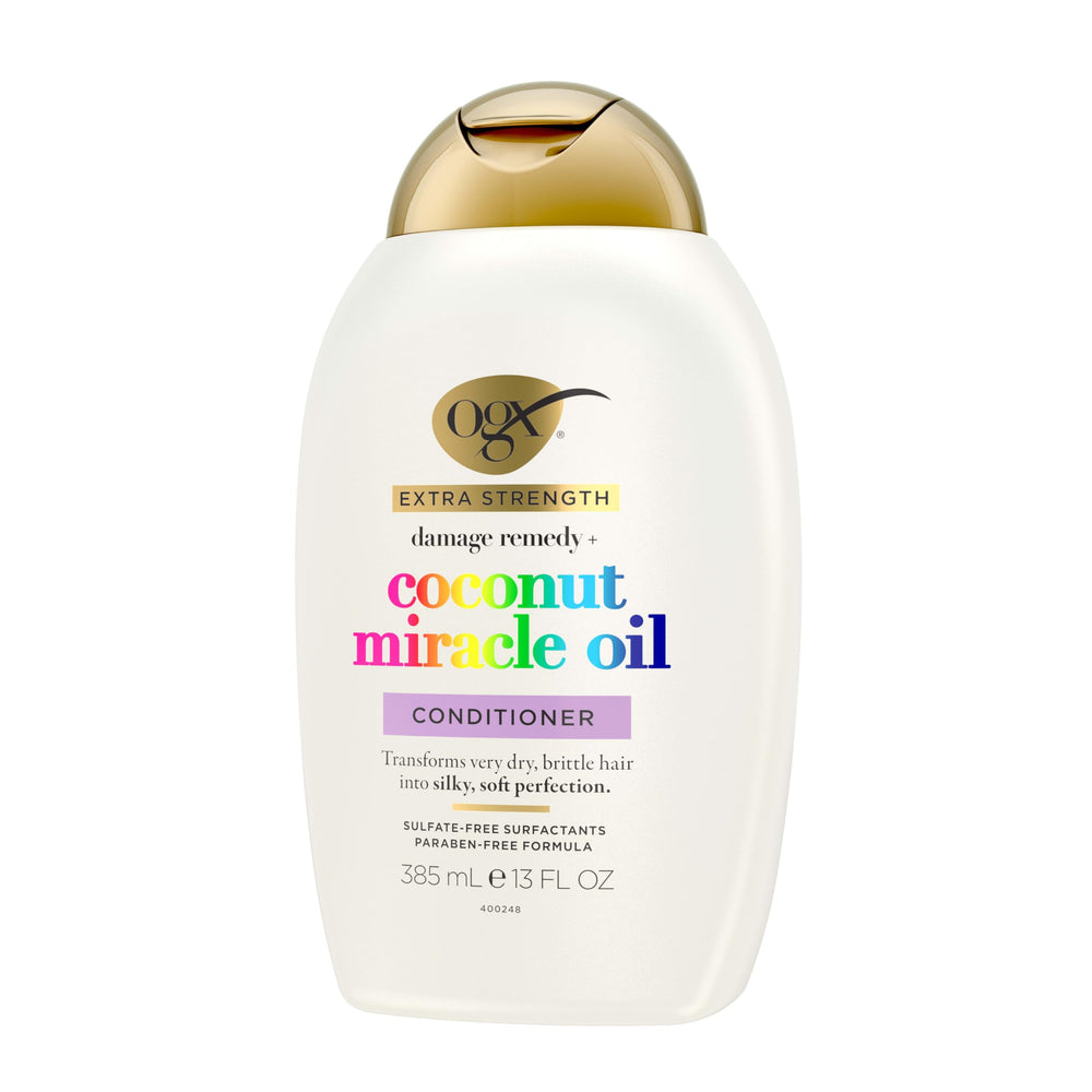 OGX bottle on bathroom vanity conveying a luxury haircare moment