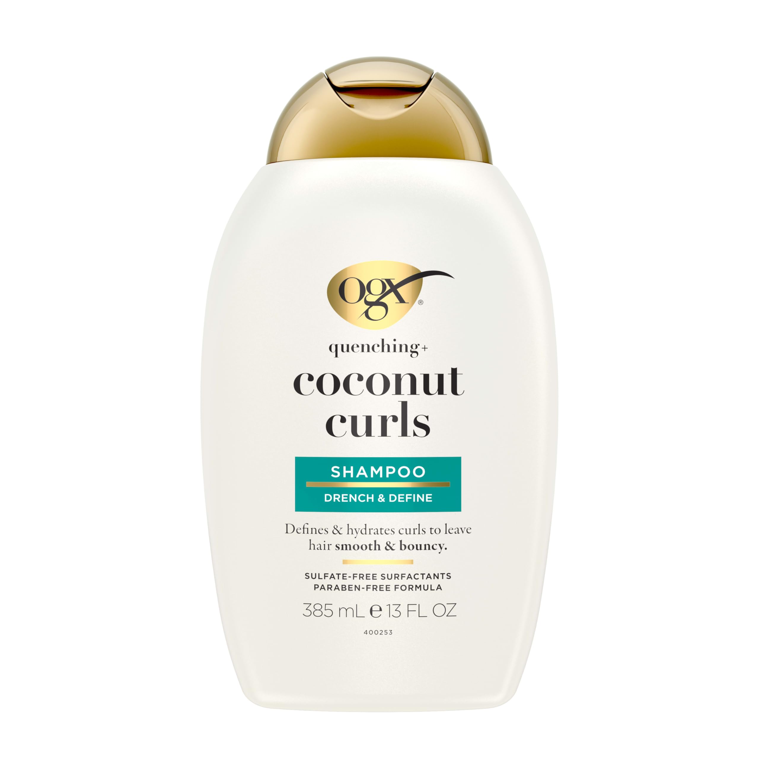 OGX shampoo texture close-up showing creamy lather that detangles and moisturizes