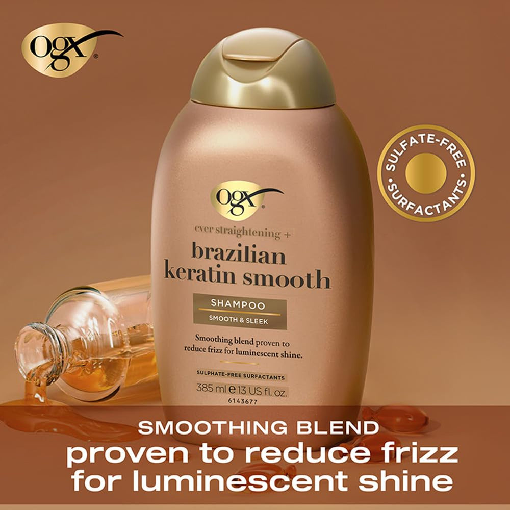 OGX back label close-up listing ingredients and usage directions