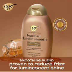 OGX back label close-up listing ingredients and usage directions
