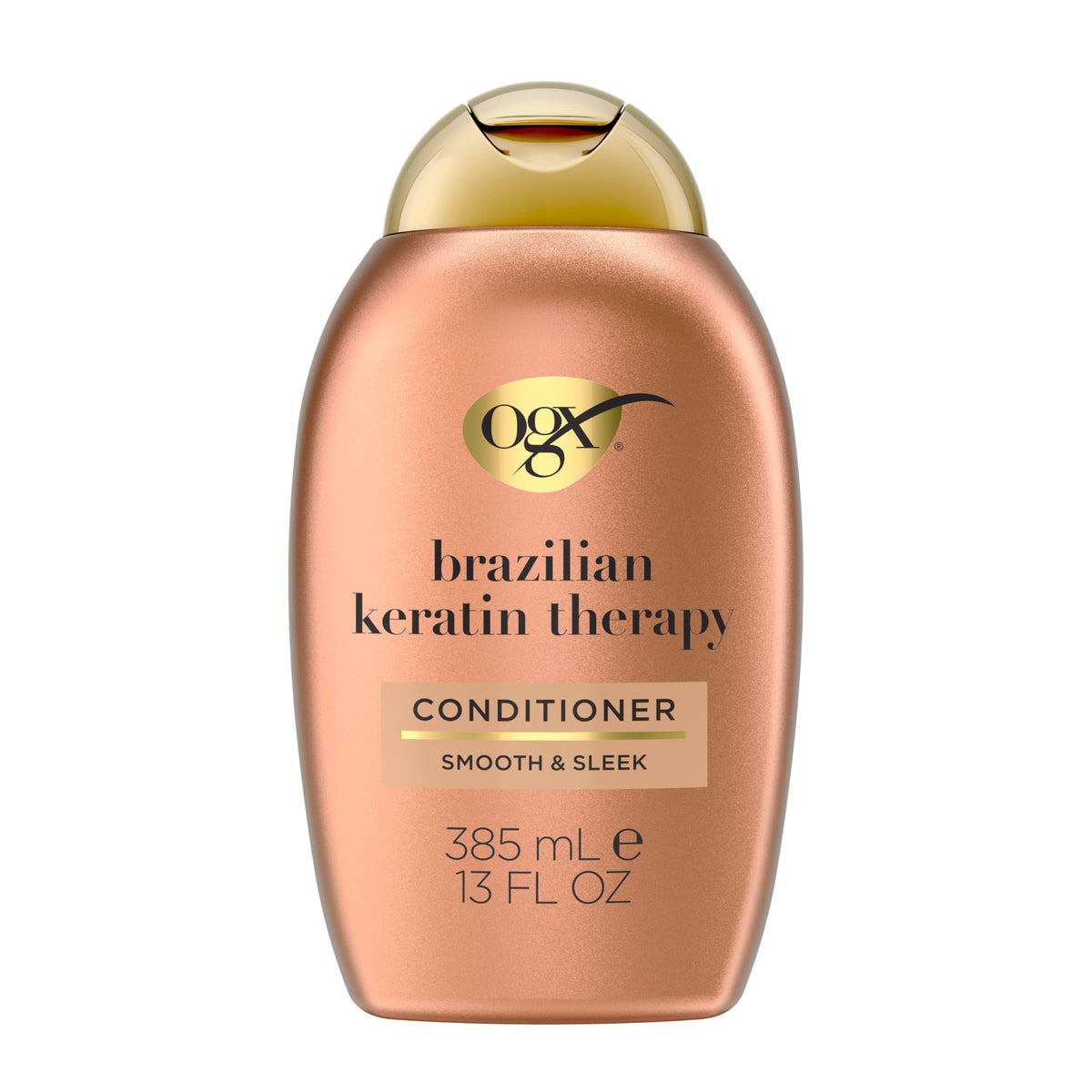 OGX bottle front packaging showing product name and smoothing benefit