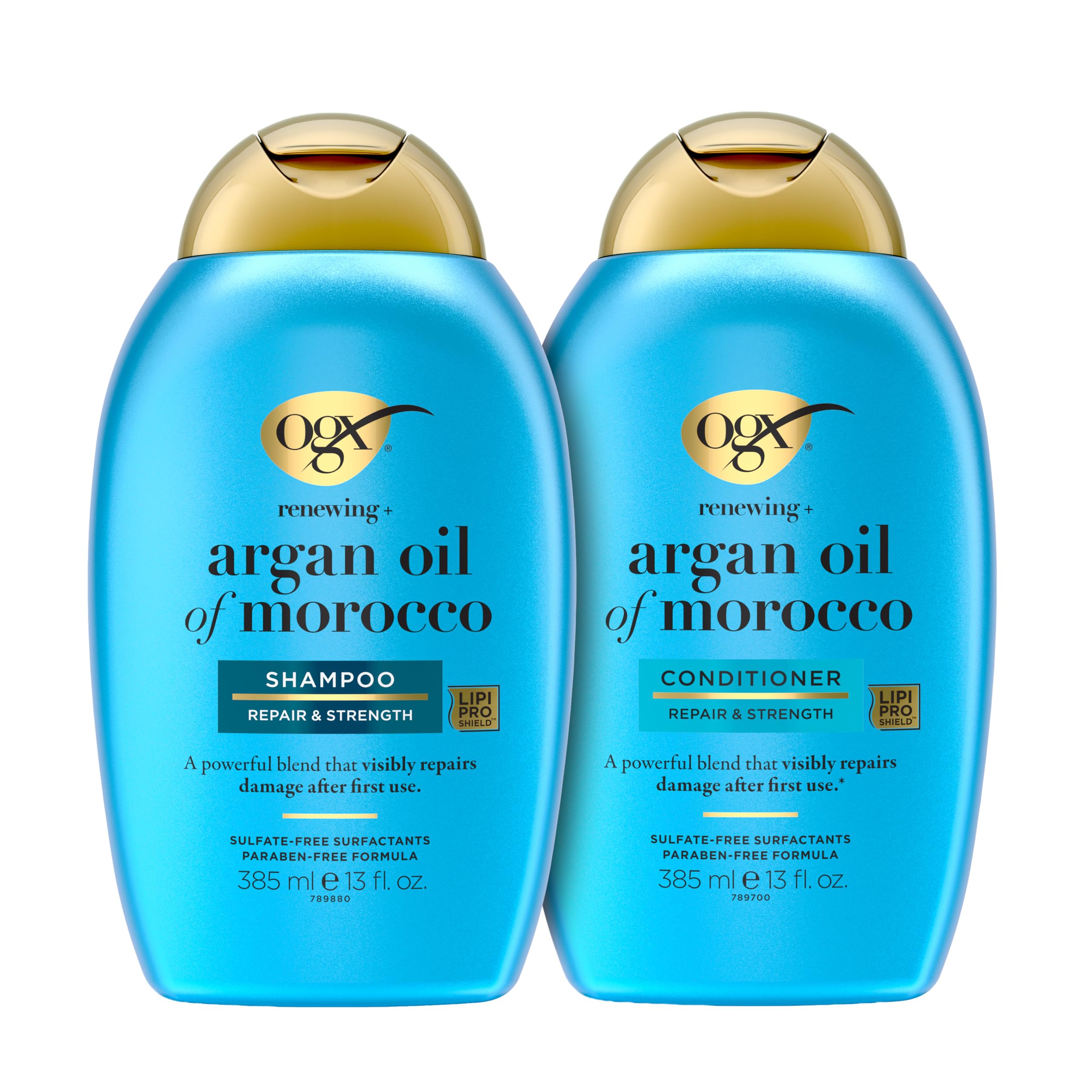OGX front packaging showing two bottles and value set benefit
